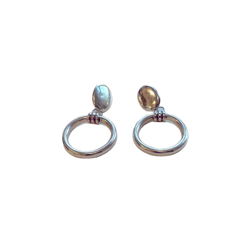 Vintage Sterling Silver earrings. 2 inches long. Stamped 925.
